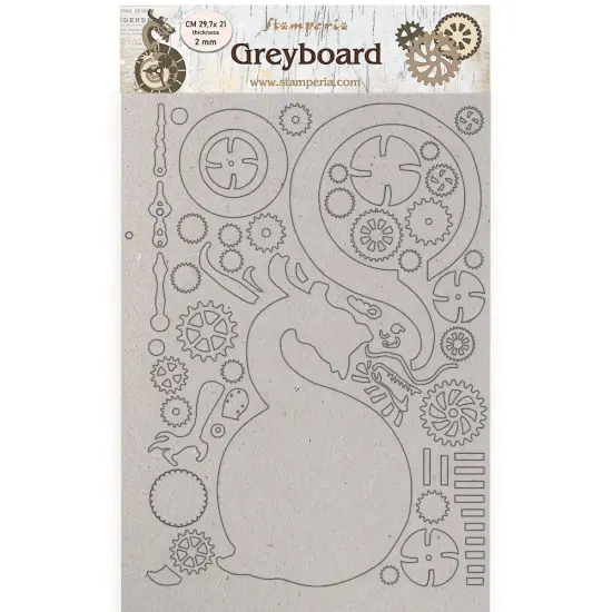 Stamperia Greyboard Cut-Outs A4 2mm Thick-Dragon, Sir Vagabond In Japan {1}