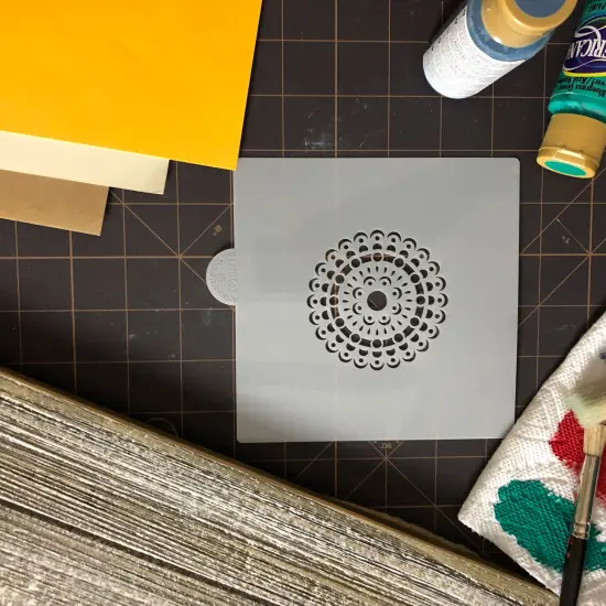 Mandala #3 Cookie & Craft Stencil | CM060 by Designer Stencils | Cookie Decorating Tools | Baking Stencils for Royal Icing, Airbrush, Dusting Powder | Craft Stencils for Canvas, Paper, Wood | Reusable Food Grade Stencil {3}