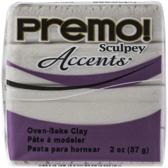 Multipack of 15 - Premo Sculpey Accents Polymer Clay 2oz-Pearl {2}