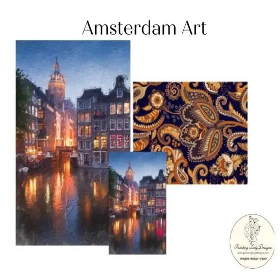 Amsterdam Art Painting Lady Designs Decoupage and Mixed Media Papers (small) {3}