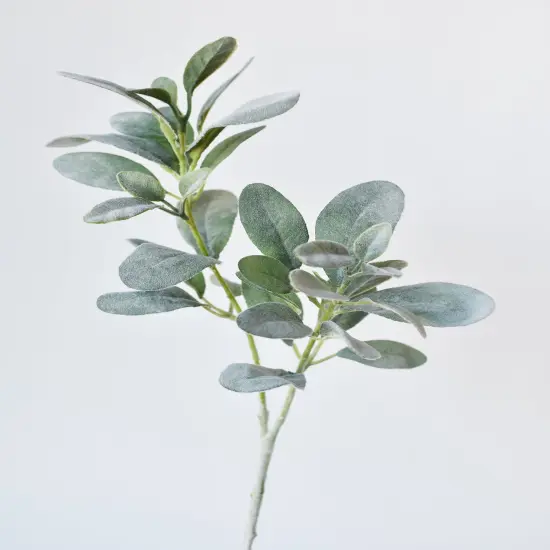28" Faux Lambs Ear Leaf Stem {1}