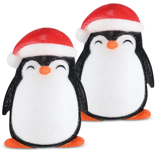 Ornativity Penguin Porch Light Cover - Penguins Head Outdoor Front Porch Lamp Holiday Decoration Covers - Set of 2 {1}