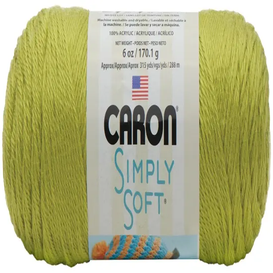 Multipack of 24 - Caron Simply Soft Solids Yarn-Chartreuse {2}