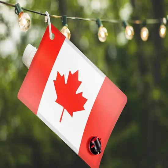 Canadian Flag Adult Party Flask: 2 liter Flasks Make the Perfect Drink Dispenser for Your Canada Day Party Supplies, Summer Beach or Pool Party,Hockey, Soccer,or Baseball Parties,Funny Gifts, and More {4}