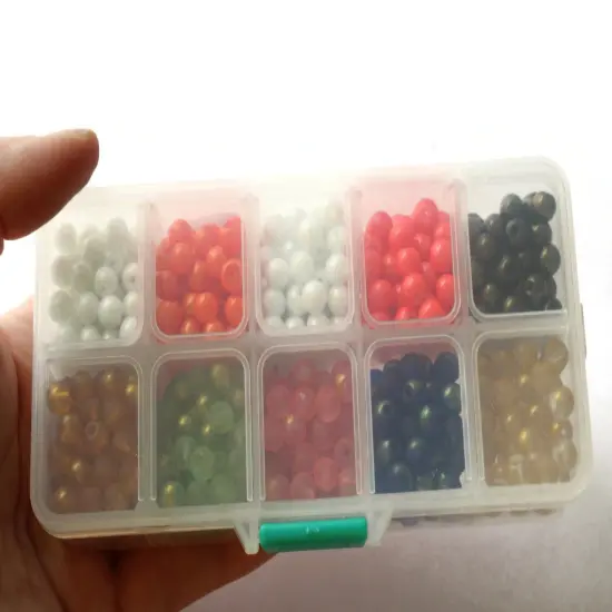 10 Colors 6mm Round Glass Mixed Color Beads Kit {3}