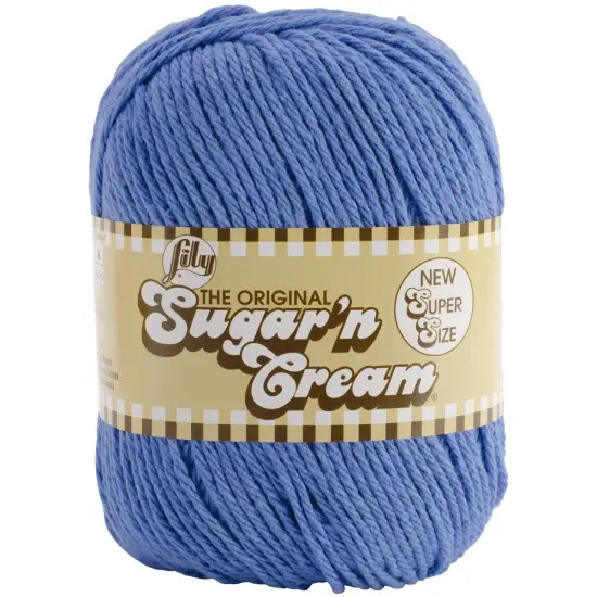 Lily Sugar'N Cream Super Size Blueberry Yarn - 6 Pack of 113g/4oz - Cotton - 4 Medium (Worsted) - 200 Yards - Knitting/Crochet {2}