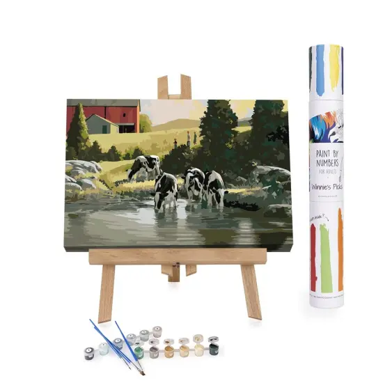 Afternoon at the Farm &ndash; Paint by Numbers Kit | Rustic Home Decor | DIY Painting {1}