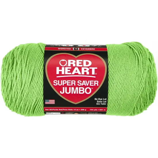 Multipack of 4 - Red Heart Super Saver Jumbo Yarn-Spring Green {2}