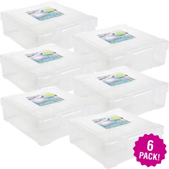 Multipack of 6 - ArtBin Essentials Box-6"X6" Translucent {1}
