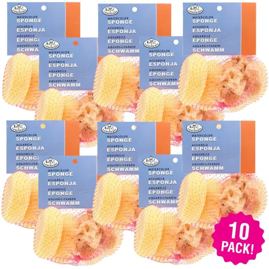 Multipack of 10 - Watercolor Sponges 6/Pkg {1}