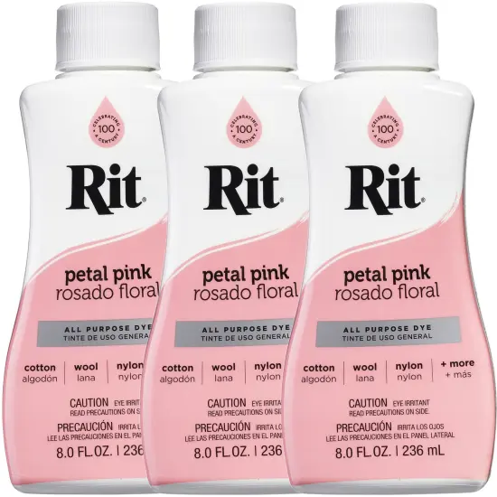 Multipack of 3 - Rit Dye Liquid 8oz-Petal Pink {1}