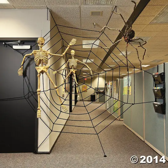 JUMBO 11FT PLUS HALLOWEEN CREEPY SPIDER WEB! {2}