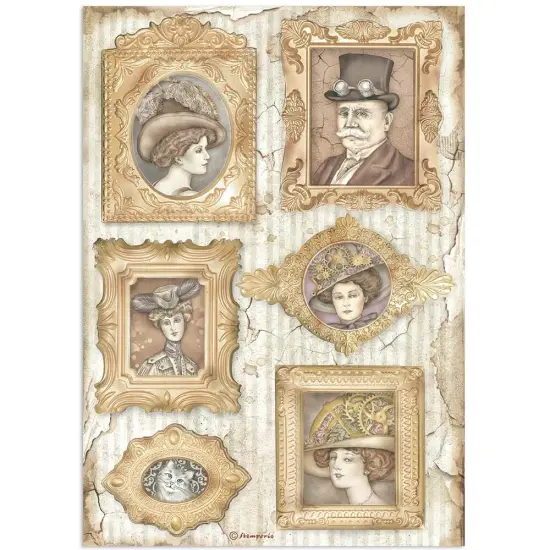 Stamperia Rice Paper Sheet A4-Frames, Lady Vagabond Lifestyle {1}