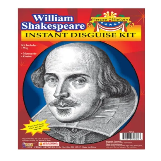 Forum Novelties Men's Heroes In History Instant Disguise Kit William Shakespeare {1}