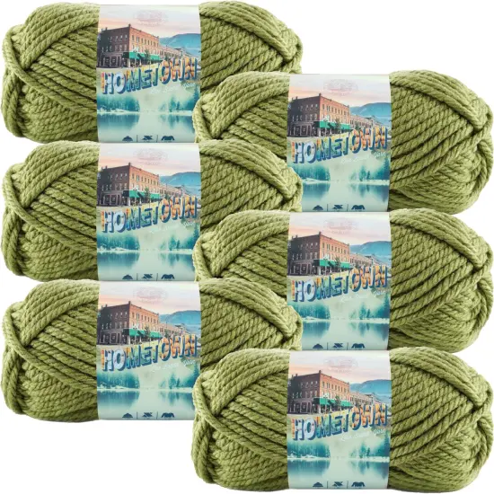 (6 Pack) Lion Brand Yarn Hometown Yarn,Oklahoma City Green {1}