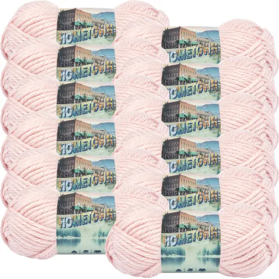 (12 Pack) Lion Brand Yarn Hometown Yarn, Providence Pink {1}