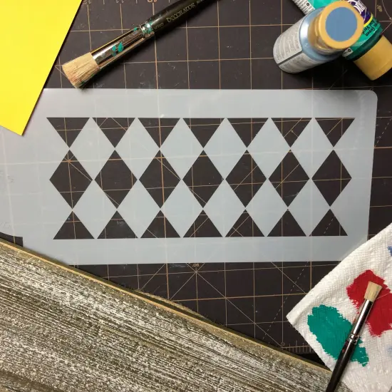 Large Harlequin Cake Stencil Side | C556 by Designer Stencils | Cake Decorating Tools | Baking Stencils for Royal Icing, Airbrush, Dusting Powder | Reusable Plastic Food Grade Stencil for Cakes | Easy to Use & Clean Cake Stencil {4}