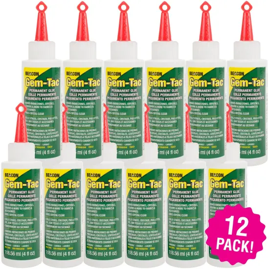 Gem-Tac Permanent Adhesive 12/Pkg {1}