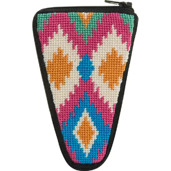 Stitch & Zip Needlepoint Scissor Case Kit - SZ929 Ikat Multicolor {1}