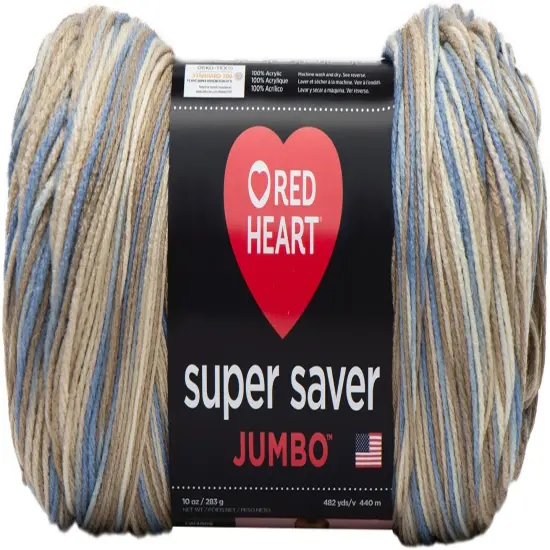 Red Heart Super Saver Jumbo Mirage Yarn - 2 Pack of 283g/10oz - Acrylic - 4 Medium (Worsted) - 744 Yards - Knitting/Crochet {2}