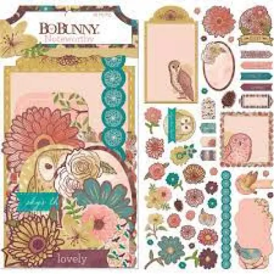 BoBunny Noteworthy Floral Spice Die-cut Embellishments {1}