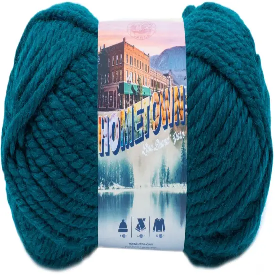 (12 Pack) Lion Brand Yarn Hometown Yarn, Montpelier Peacock {2}