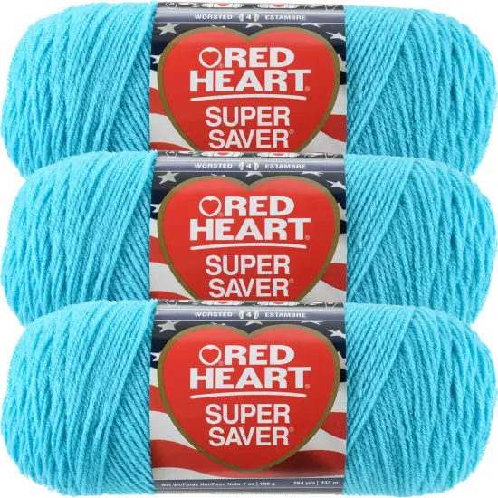 Multipack of 03 - Red Heart Super Saver Yarn-Turqua {1}