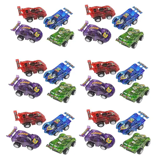 2.5" Party Pack Assorted Pull Back Racing Cars - 24 Pieces {1}