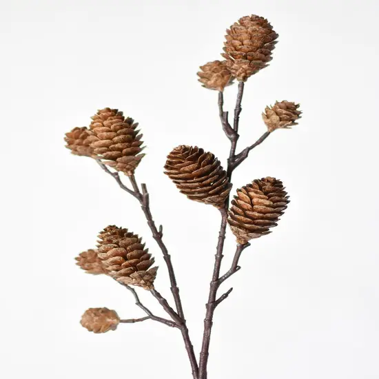 28" Faux Pinecone Branch Stem {1}