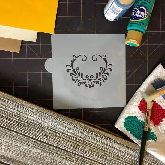 Heart Oval Cookie & Craft Stencil | CM047 by Designer Stencils | Cookie Decorating Tools | Baking Stencils for Royal Icing, Airbrush, Dusting Powder | Craft Stencils for Canvas, Paper, Wood | Reusable Food Grade Stencil {3}