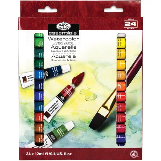 Royal & Langnickel(R) essentials(TM) Watercolor Paints 12ml-24/Pkg {1}