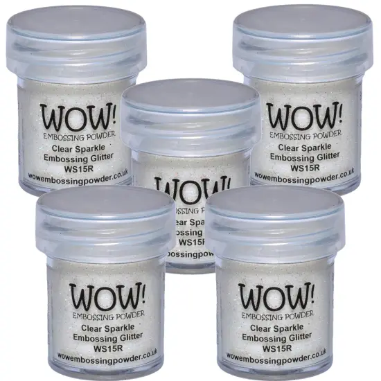 Multipack of 5 - WOW! Embossing Powder 15ml-Clear Sparkle {1}