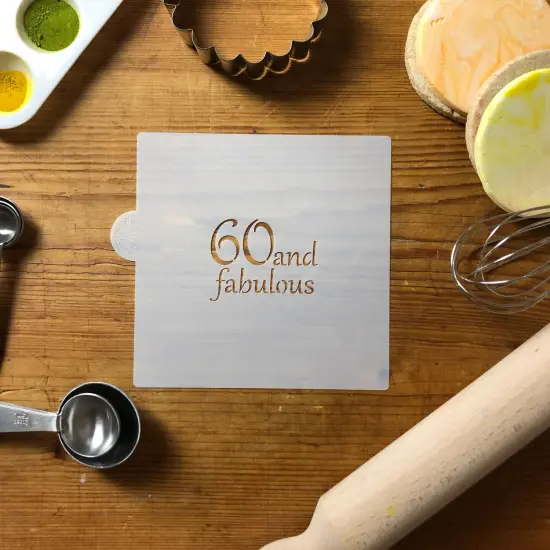 60 and Fabulous Cookie & Craft Stencil | CM153 by Designer Stencils | Cookie Decorating Tools | {3}