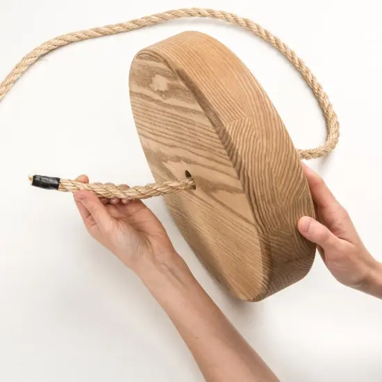 Lehman's Old-Fashioned Hand Crafted Round Ash Wood Outdoor Play Tree Swing {3}