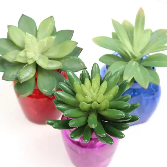Charming Low-Maintenance 6.5" Artificial Succulent Sedum Plant - Stylish Decor {3}