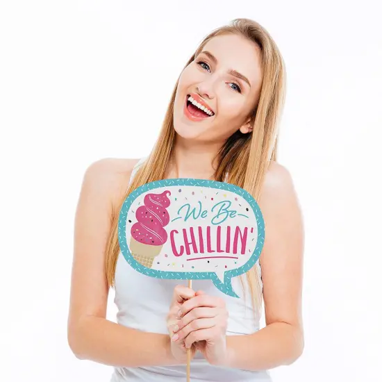 Big Dot of Happiness Scoop Up the Fun - Ice Cream - Sprinkles Party Photo Booth Props Kit - 20 Count {4}