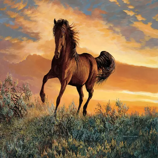 Sunsout Mustang Sky 1000 pc Jigsaw Puzzle 51559 {1}