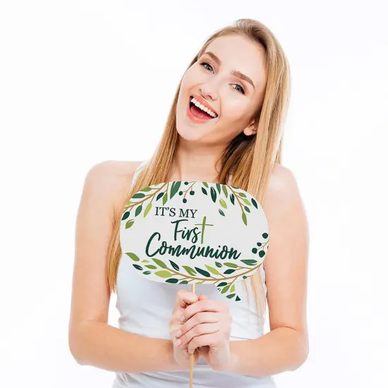 Big Dot of Happiness First Communion Elegant Cross - Religious Party Photo Booth Props Kit - 20 Count {4}