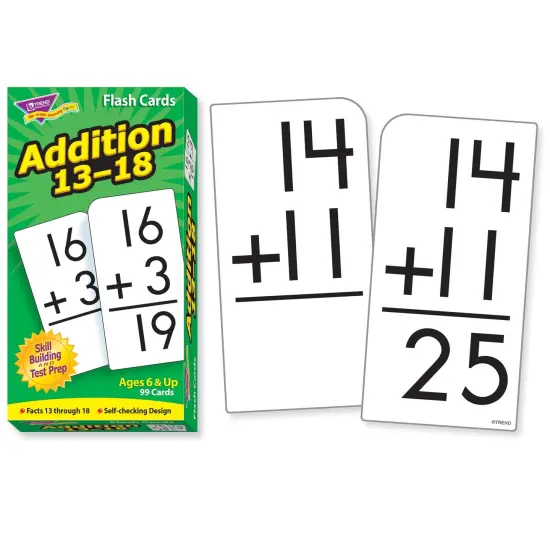 Addition 13-18 Skill Drill Flash Cards, 3 Packs {6}