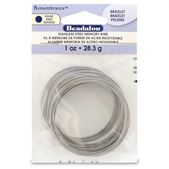 Beadalon Remembrance Memory Wire Bracelet .62mm .25oz-Bright - 75 Coils {1}