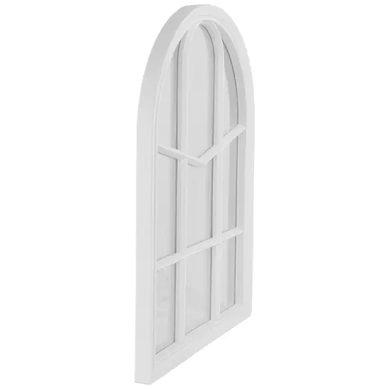 Northlight 20" White Arched Windowpane Framed Wall Mirror {4}