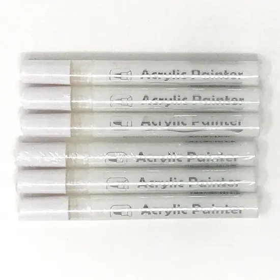 Assorted Acrylic Paint Marker Set 6pcs White {1}