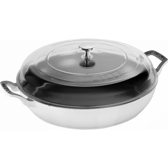 STAUB Cast Iron 3.5-qt Braiser with Glass Lid {6}