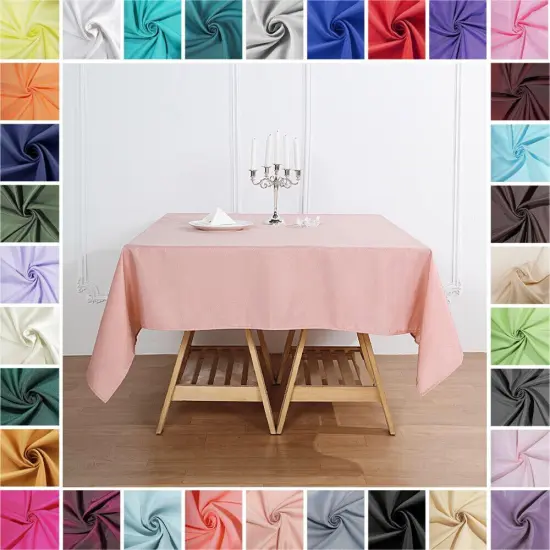 10Pcs Polyester Tablecloth 54 X 54 Inch Blush {2}