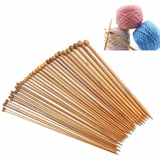 36Pcs Carbonized Bamboo Knitting Crochet {1}