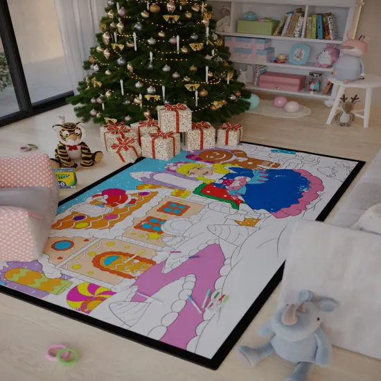 Christmas Gift For Kids Coloring Poster Washable Rug Markers Set Toddler Preschool Kindergarten Christmas Morning Activity Teacher Gift {2}