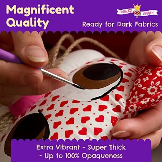 15 Colors Permanent Fabric Paint for Clothes, Fabric Paint for Canvas Textile Paint Cloth Paint Fabric Paint Set Fabric Paints Child Safe Paint for Fabric with 10 Brushes & Storage Box (60ml each) {5}