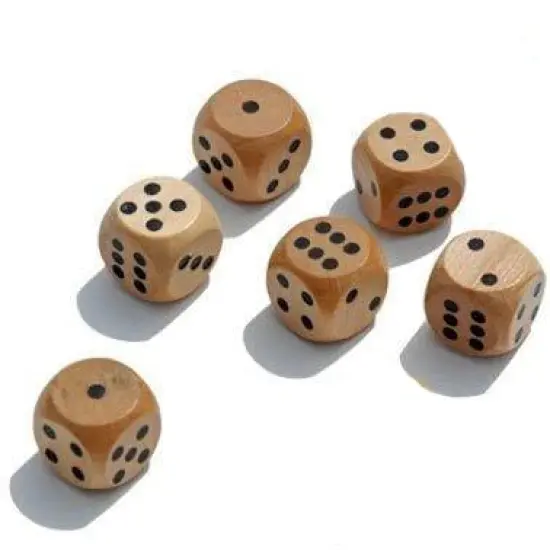 WE Games Wooden Dice - Set of 6 {3}