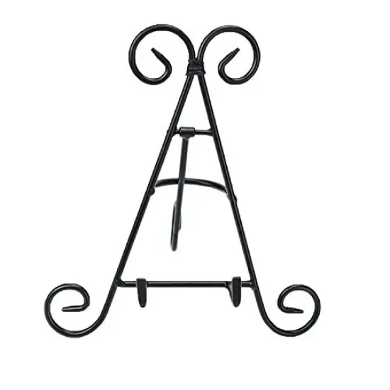 HUJI Sturdy Iron Display Stand Holder for Home Kitchen Decoration Platters, Pictures, Frames and Books. (1, 9") {5}