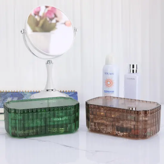 3 Layer Jewelry Organizer Box for Earrings, Rings, Necklaces, Bracelets, Clear Plastic Bead Storage Containers for Crafts (Green) {5}